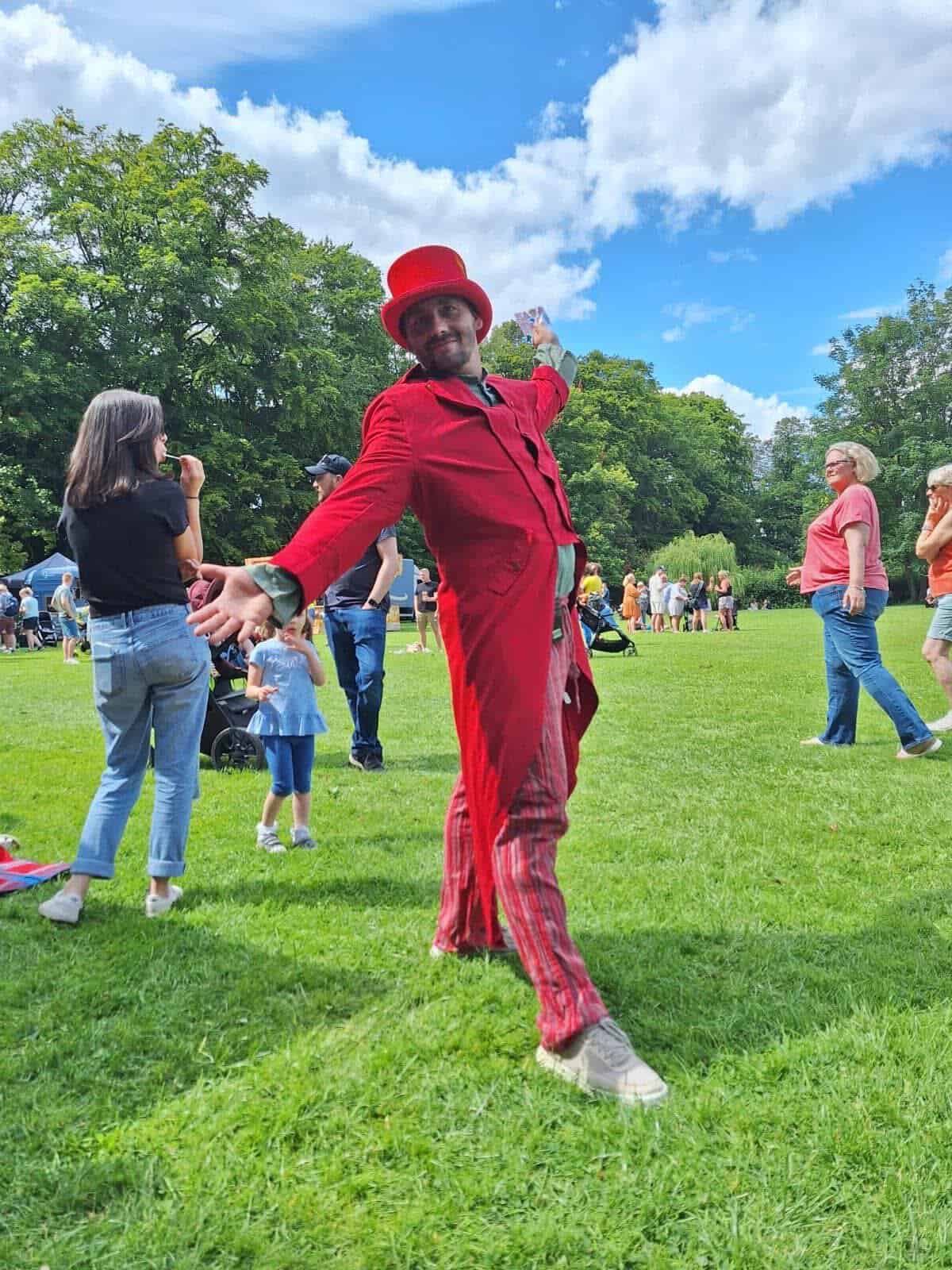Ringmaster smiling at Exing fete 2024
